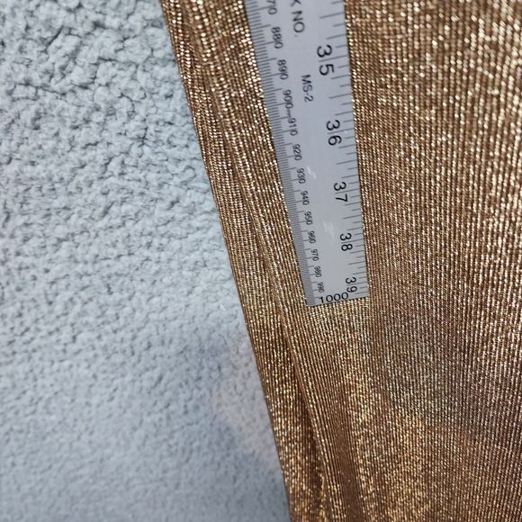 DAVID MEISTER Women's Size 2 Gold Metallic One Shoulder Long Formal Dress - Picture 7 of 9